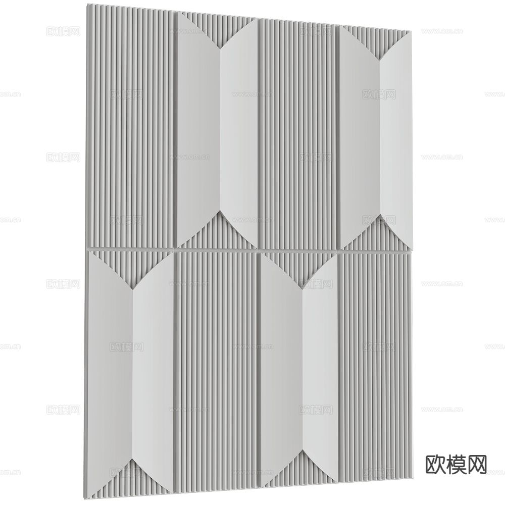 LepGrand 石膏背景 护墙板3d模型