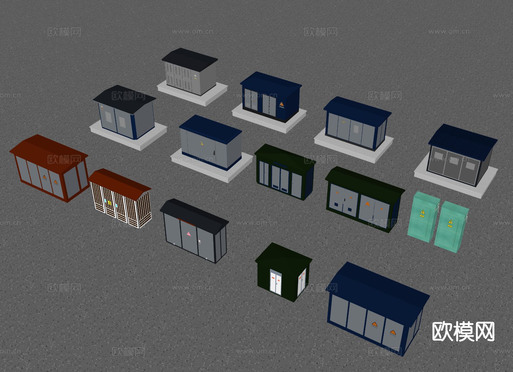 配电室 配电柜 配电箱 变压器su模型