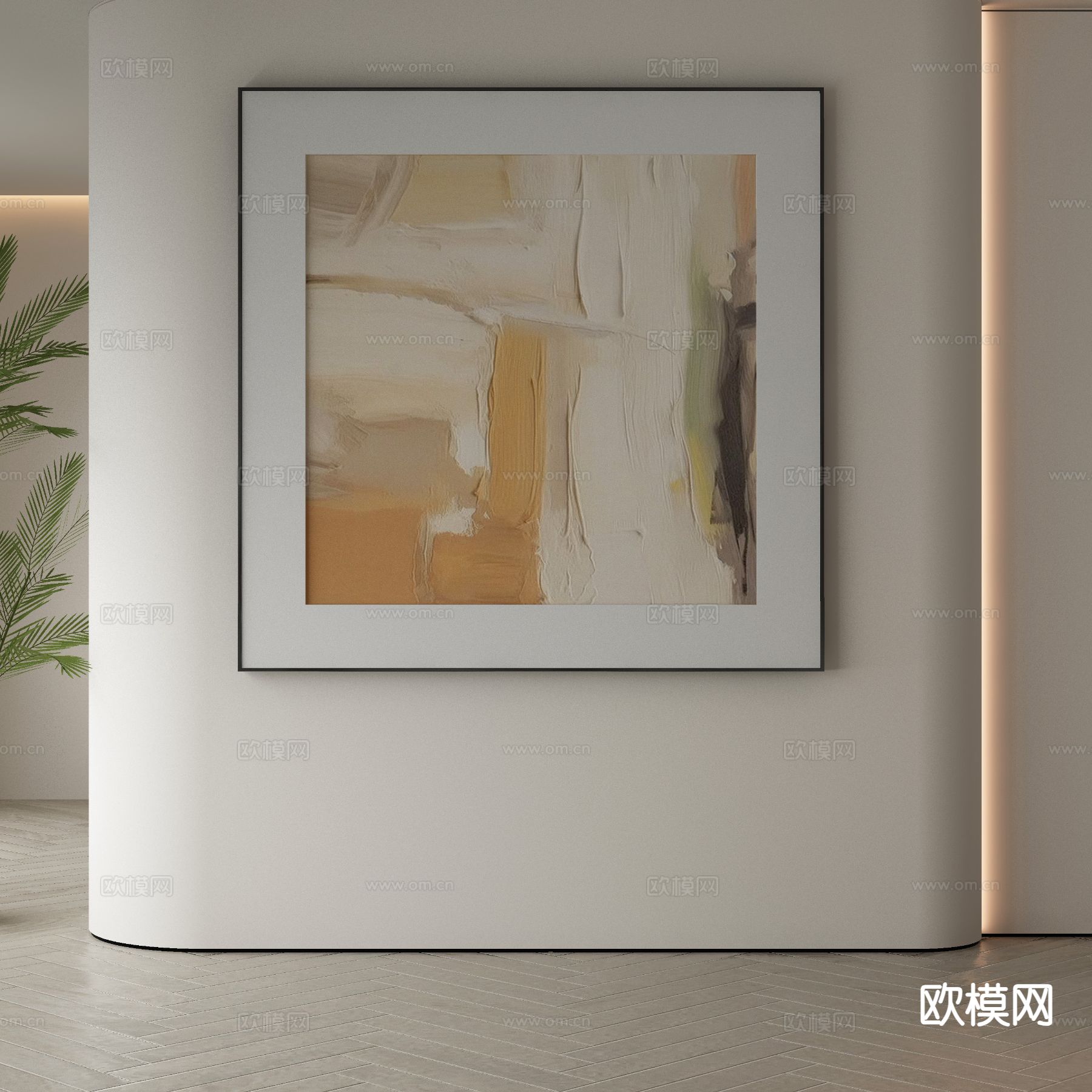 现代艺术画 肌理画 装饰画3d模型