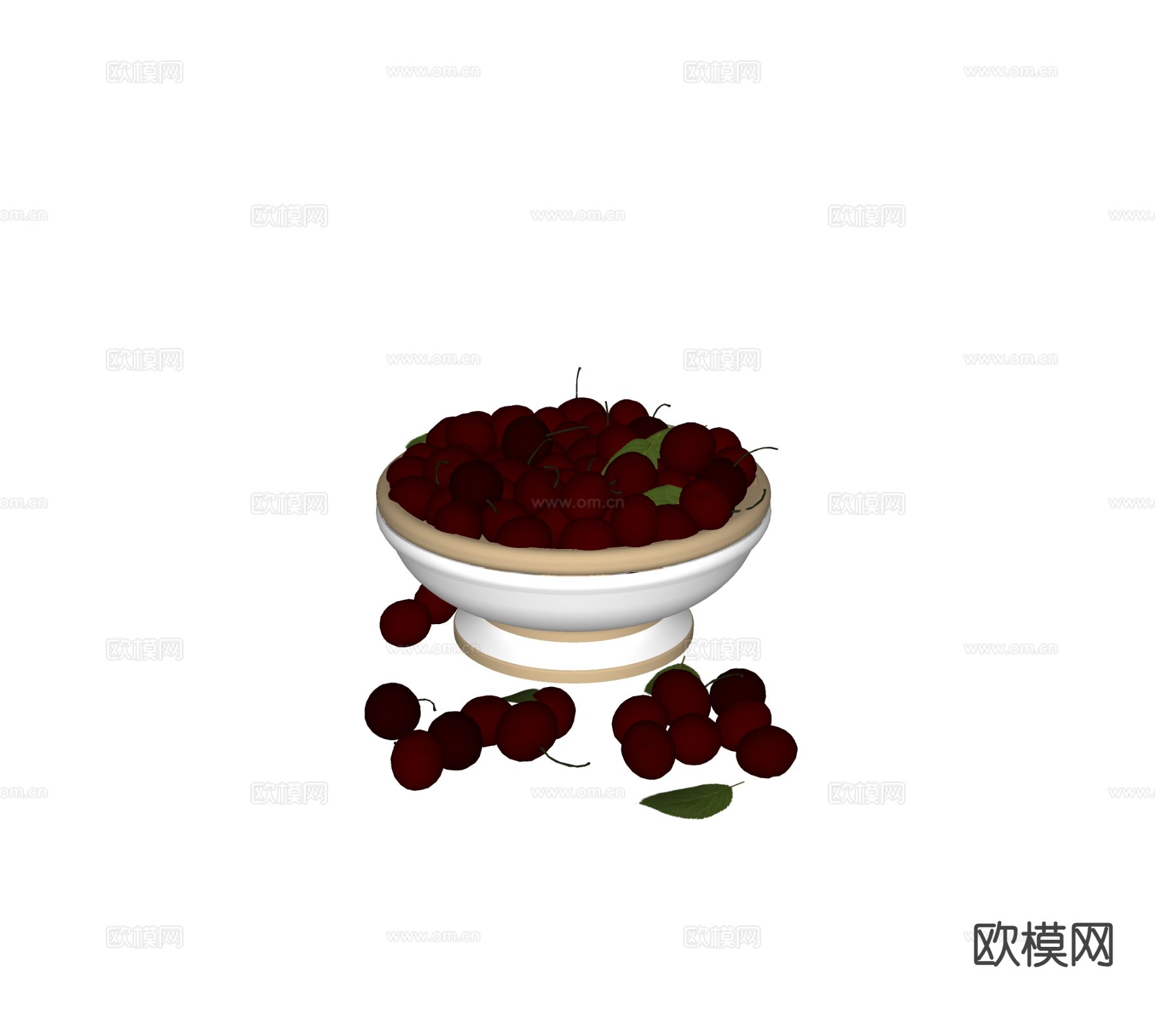 水果 果盘 车厘子su模型下载（渲染图1）