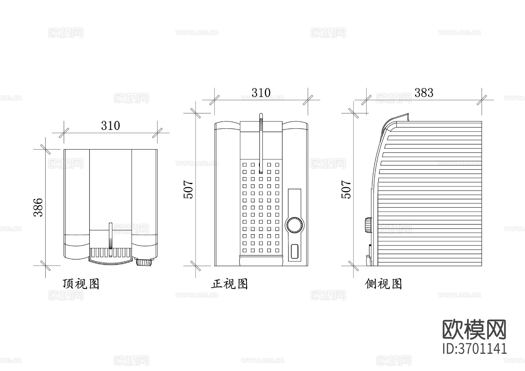 净水器设计 净水器结构 净水器材质 净水器安装 净水器滤芯cad大样图下载