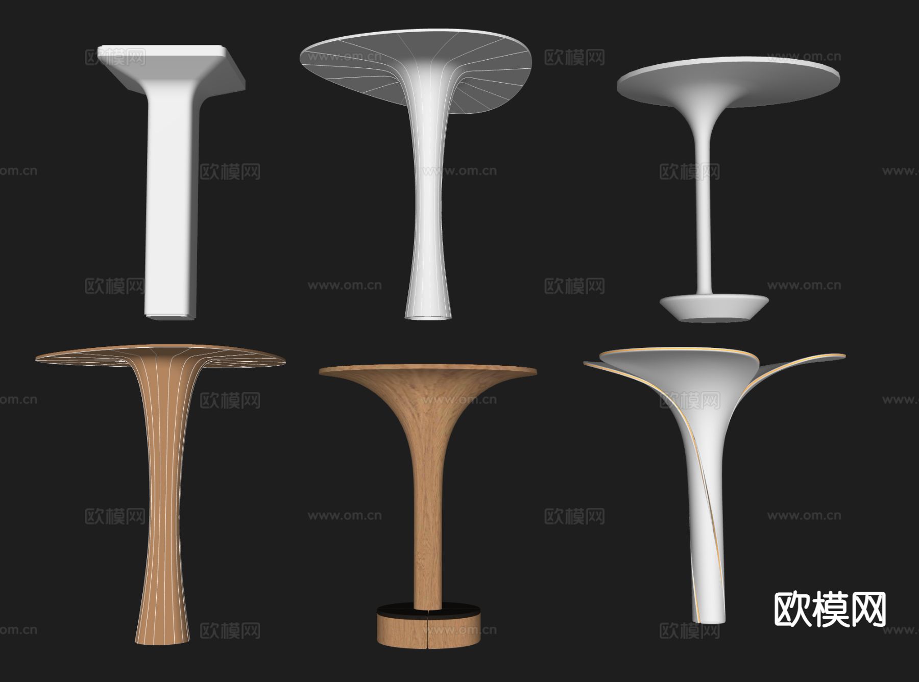异形柱子 装饰柱 造型柱 木柱su模型下载（渲染图1）