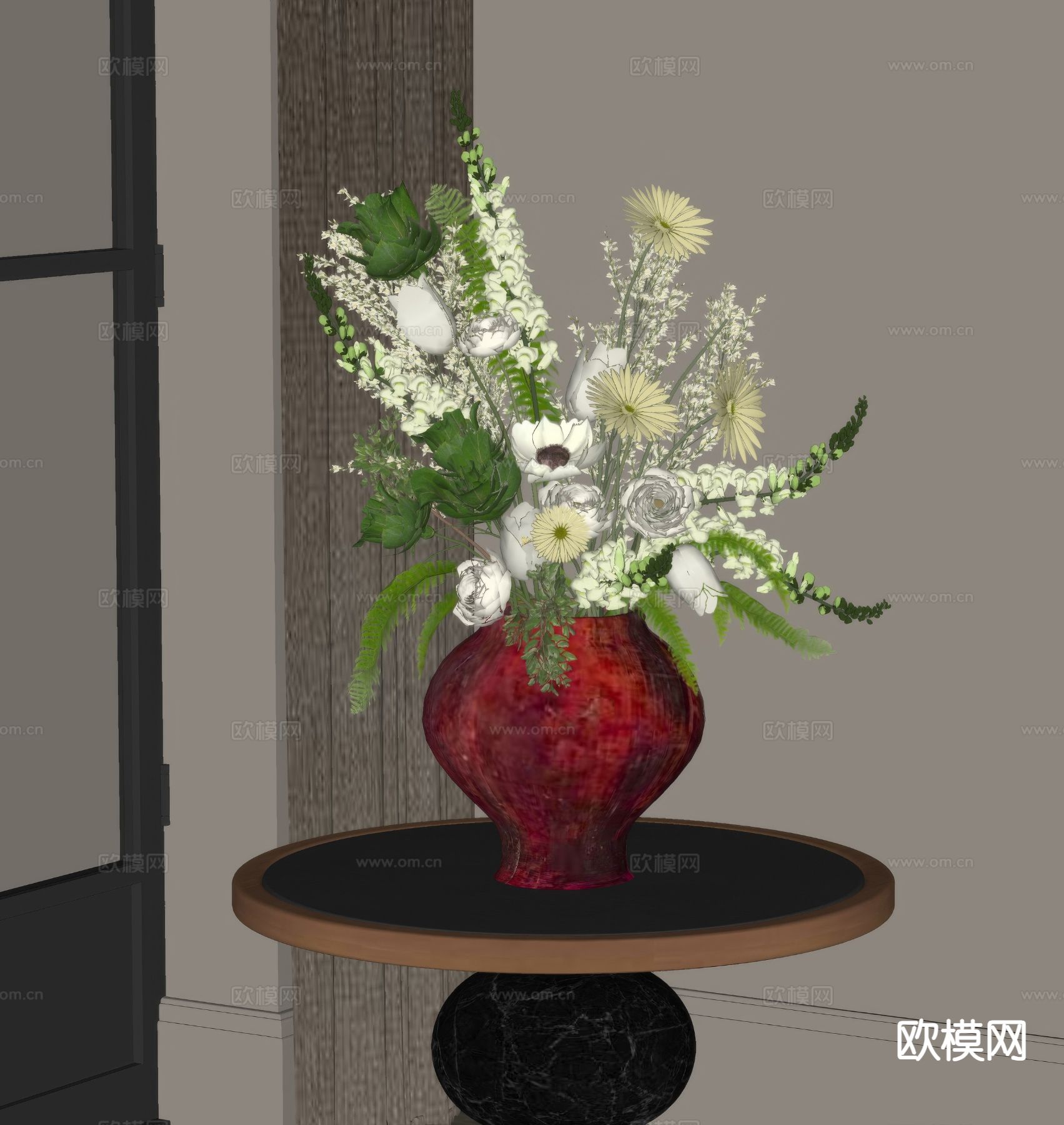 现代花瓶 花艺su模型