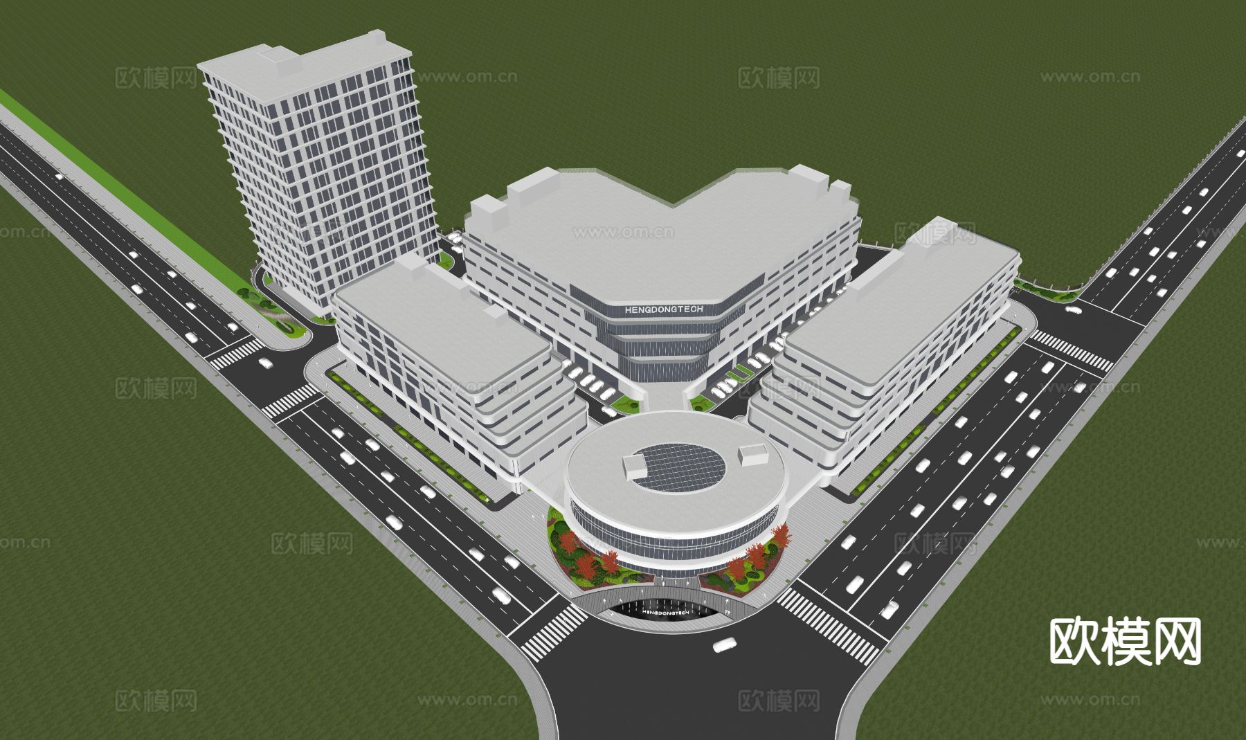 科技园 园区建筑su模型