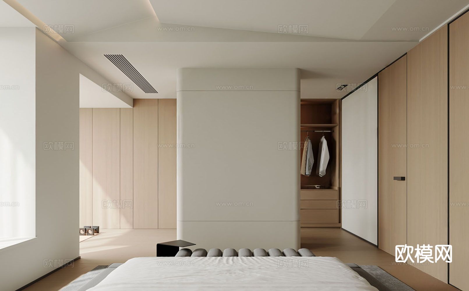 原木风卧室 次卧su模型下载（渲染图3）