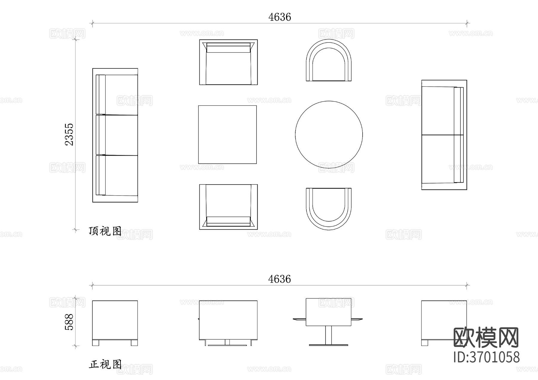 接待沙发设计 接待沙发结构 接待沙发材质 接待沙发尺寸cad大样图