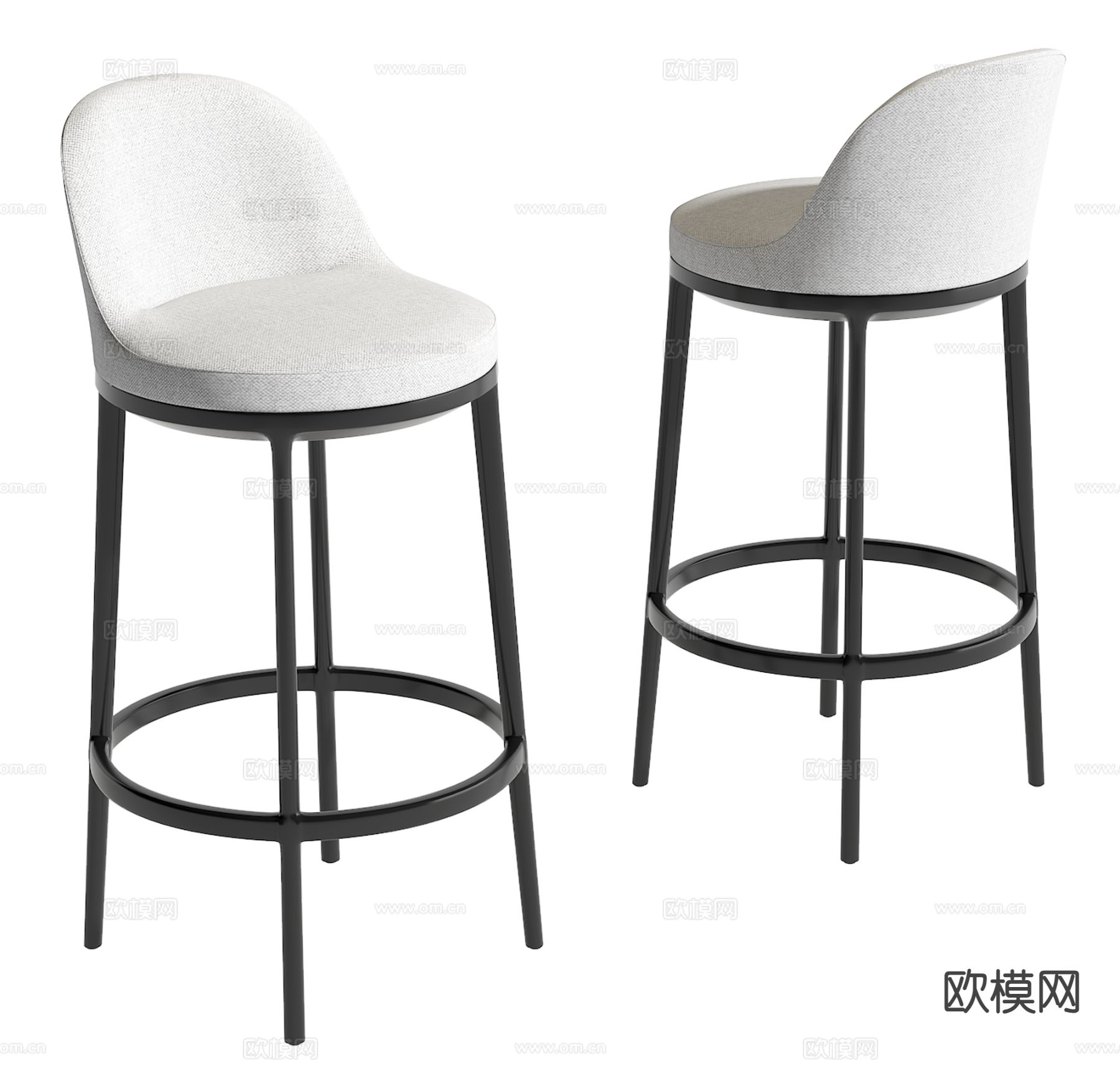 现代吧椅 吧凳 高脚凳su模型下载（渲染图2）