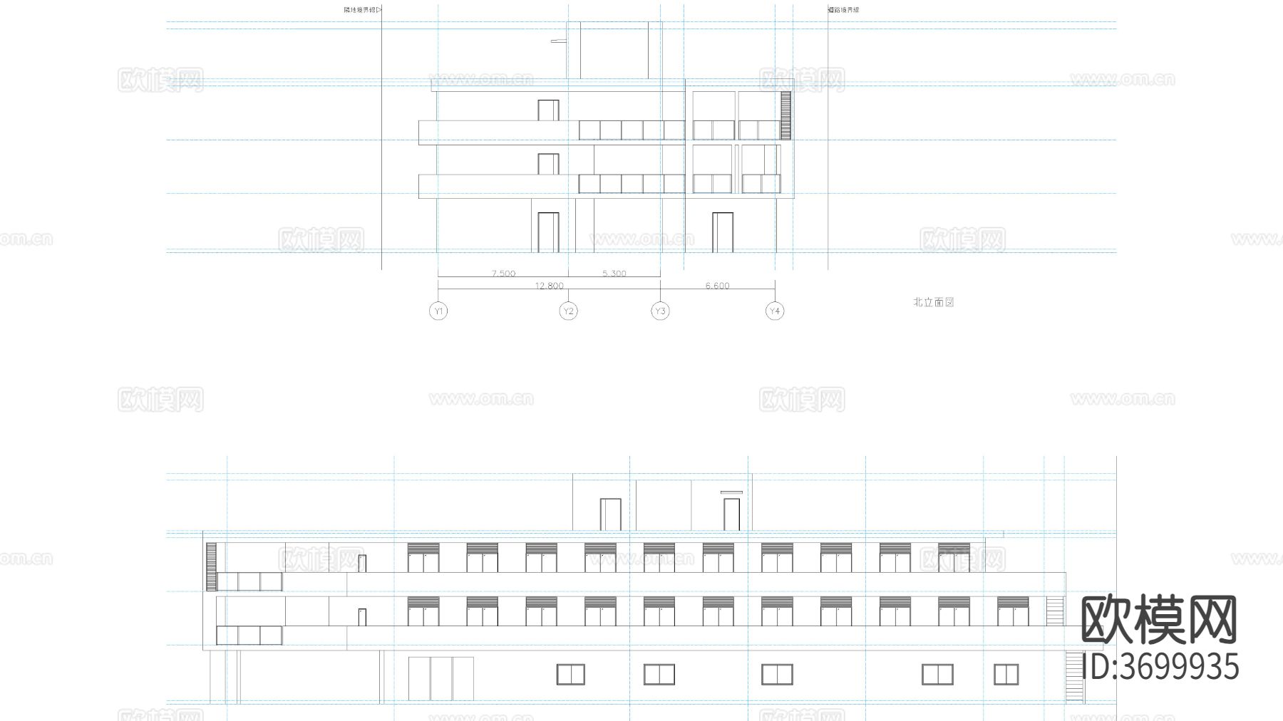 学校食堂 大食堂 大堂cad施工图下载（渲染图6）