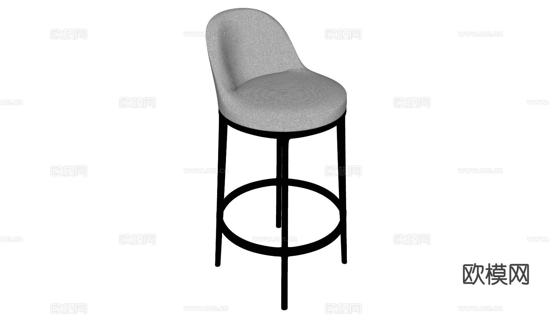 现代吧椅 吧凳 高脚凳su模型下载（渲染图1）