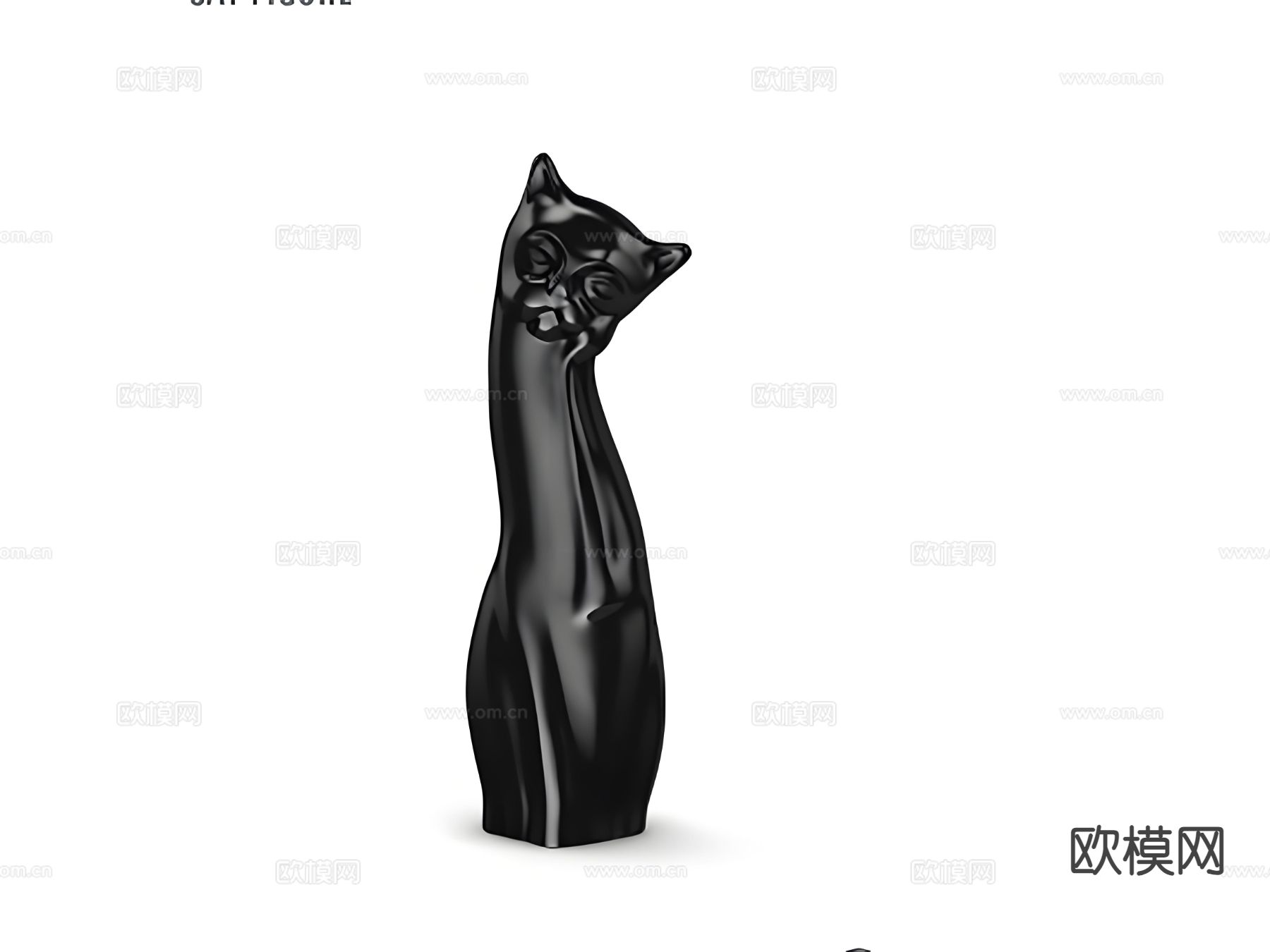 猫咪饰品 雕塑3d模型