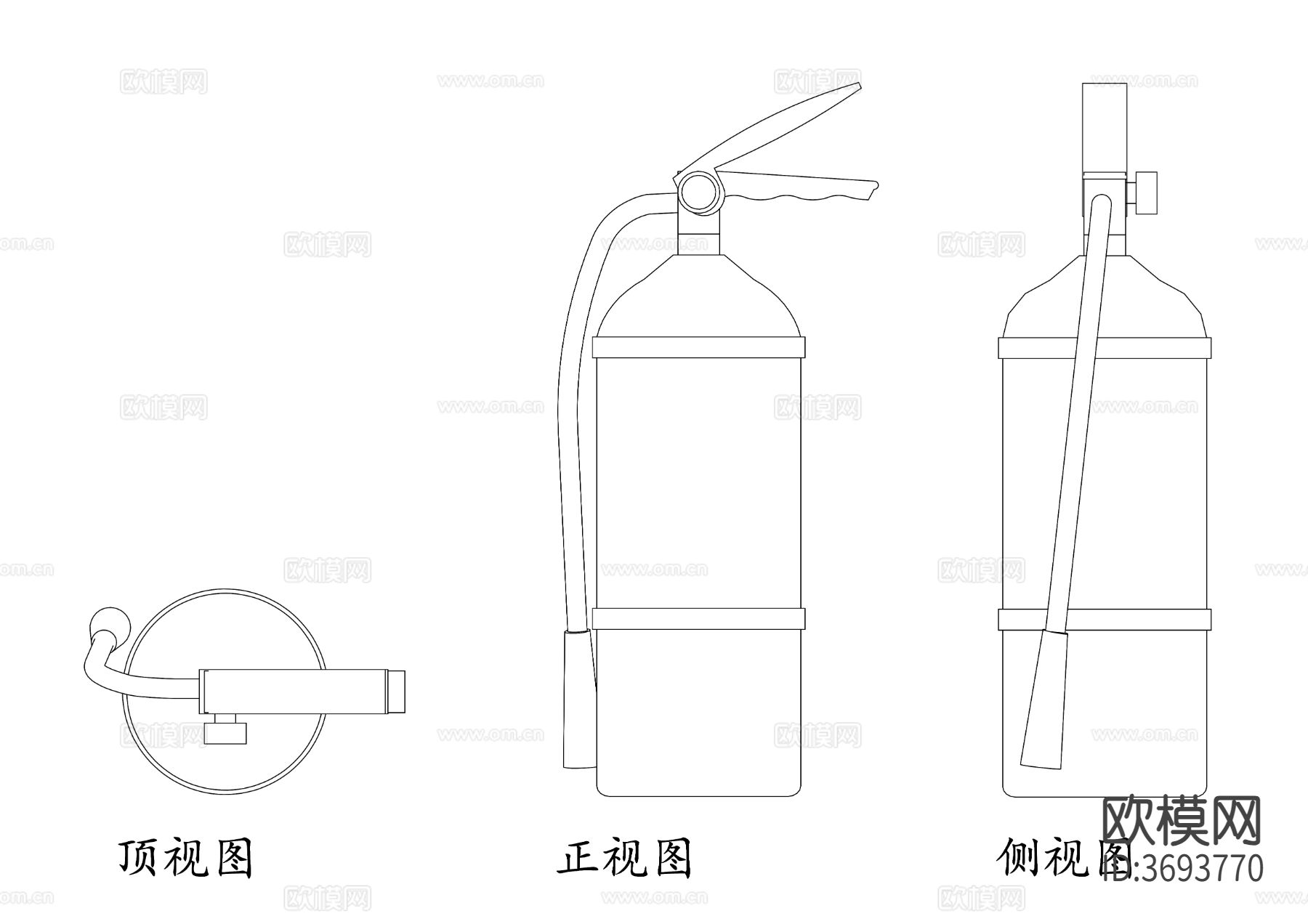 灭火器cad施工图