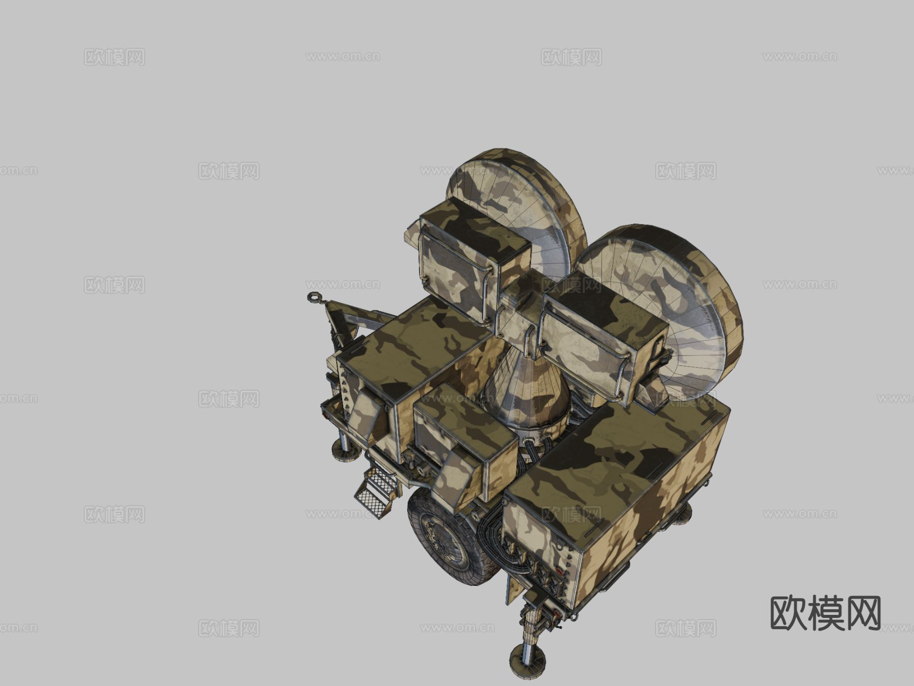 情报船su模型下载（渲染图1）