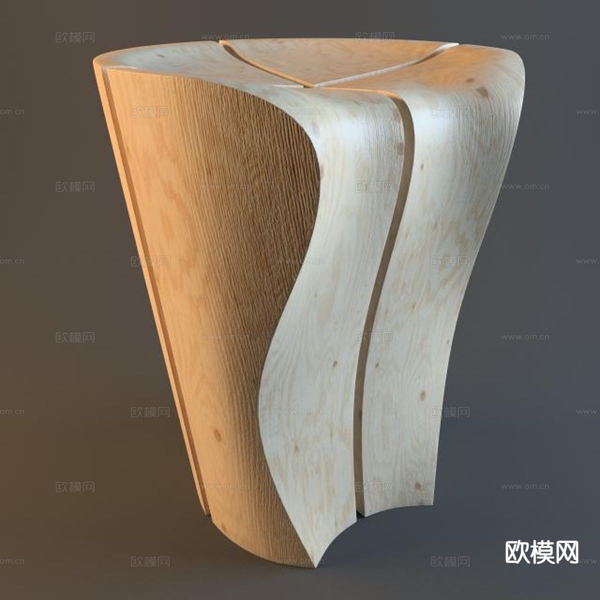 原木凳子 木凳3d模型