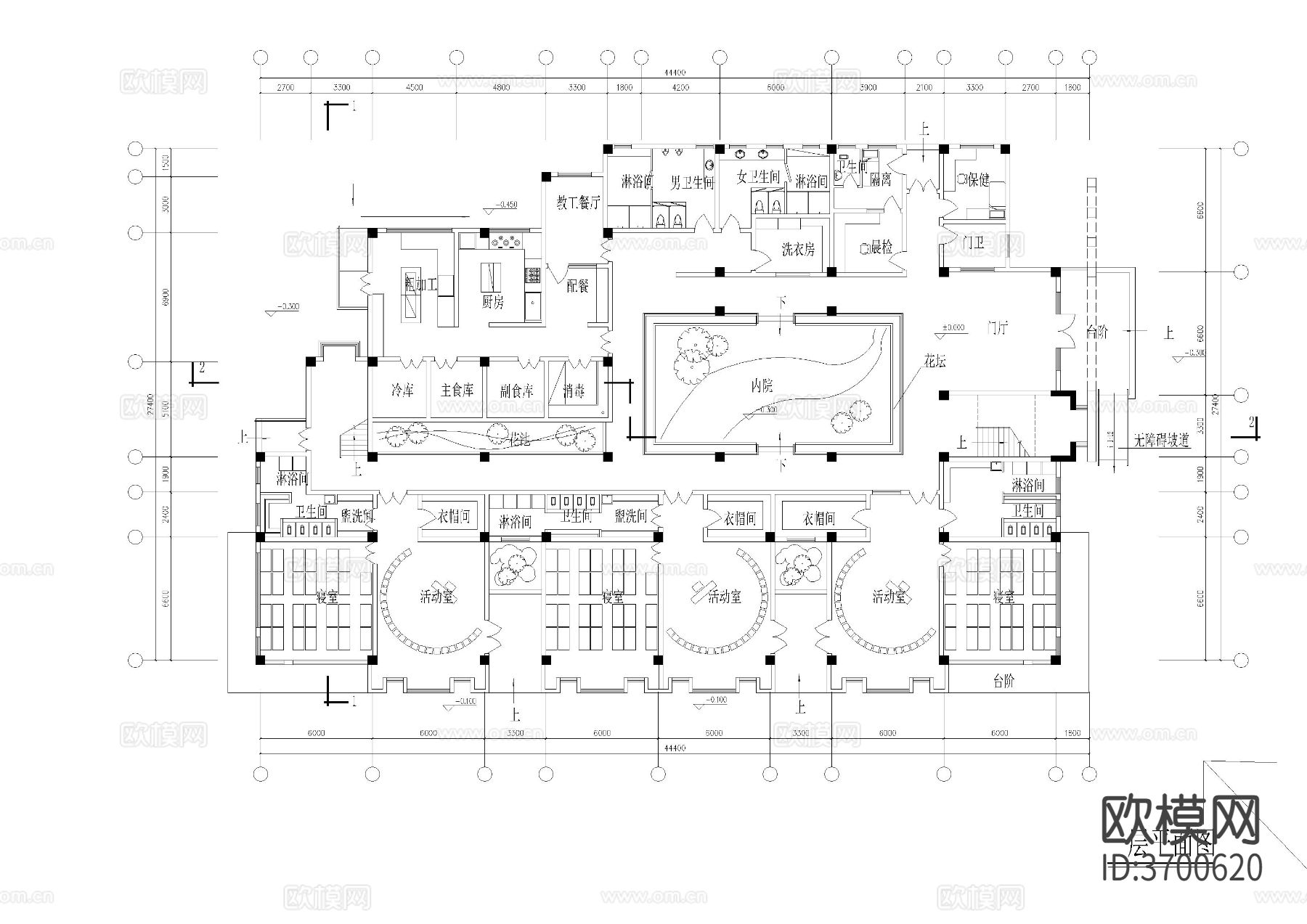 3层幼儿园cad施工图