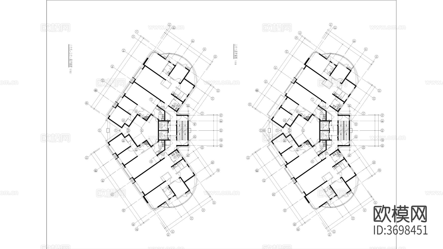 高层建筑住宅cad施工图