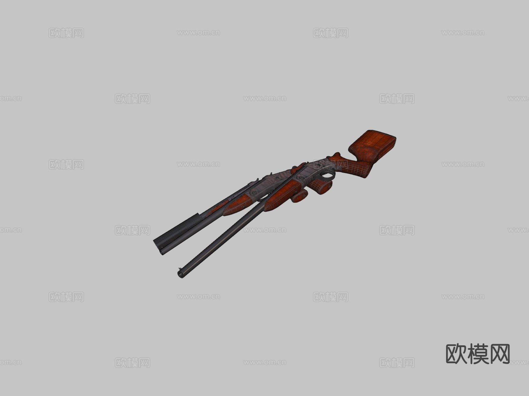 哈灵顿 理查德森 手枪 枪支 枪械su模型下载（渲染图1）