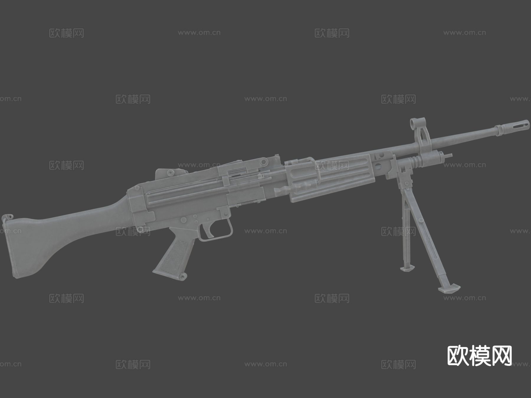 轻机枪 枪支 枪械su模型下载（渲染图7）
