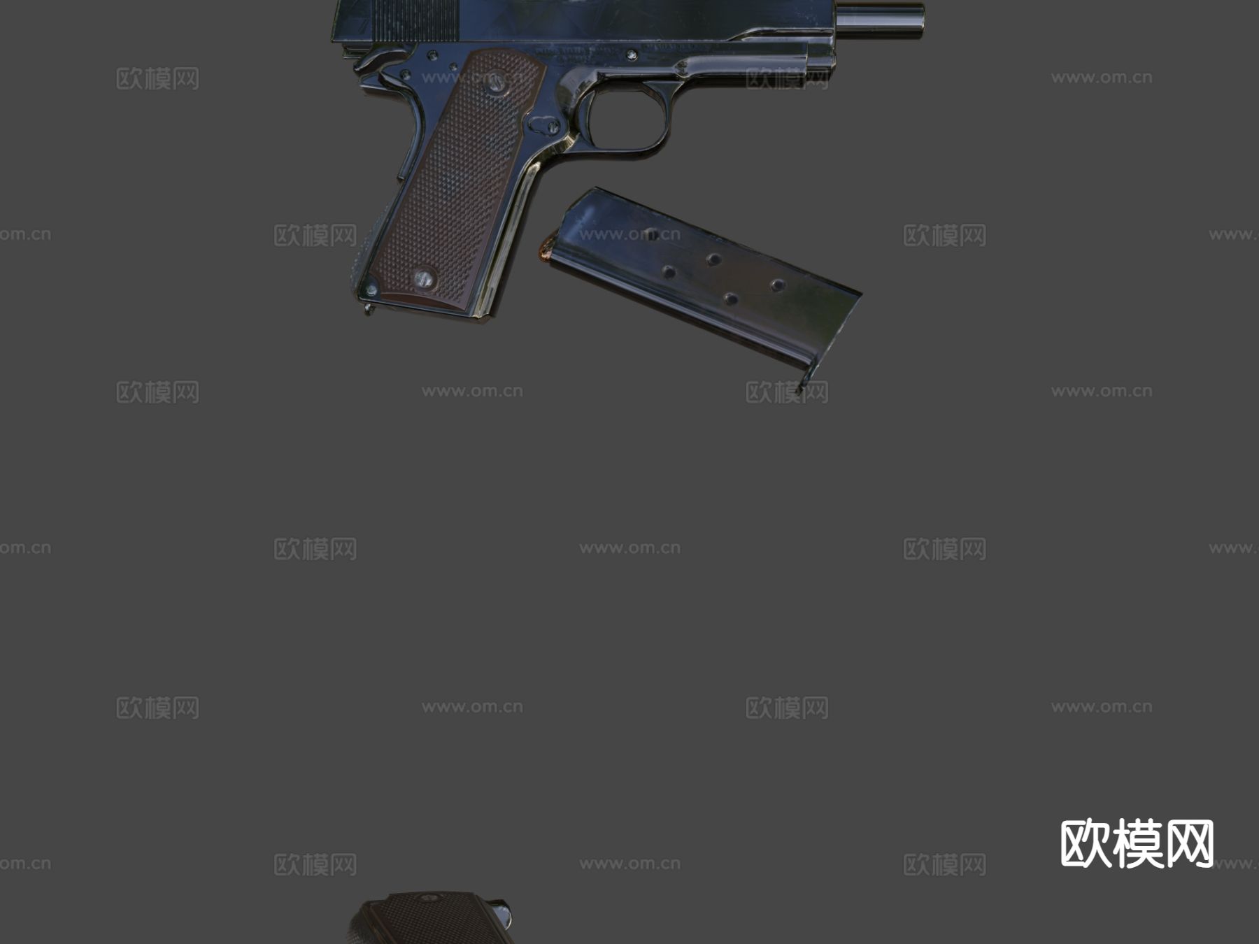 柯尔特1911A1手枪su模型下载（渲染图8）