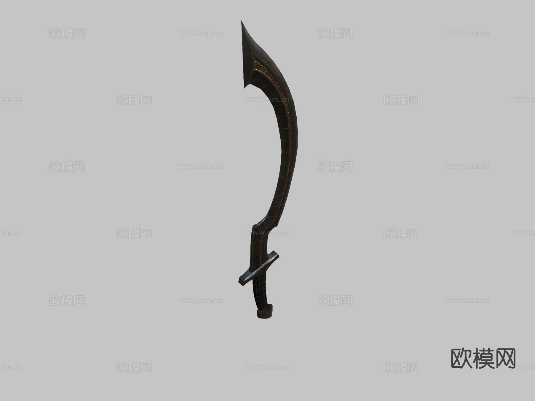 埃及Khopesh-钢版刀su模型下载（渲染图1）