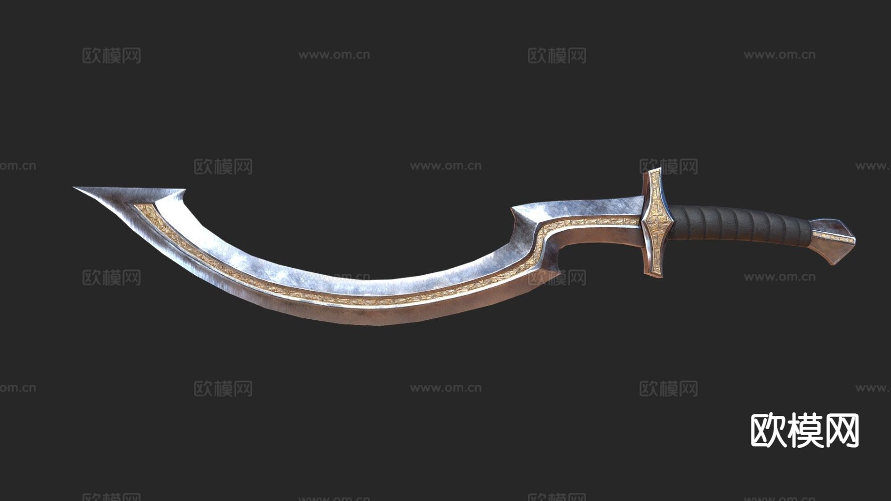 埃及Khopesh-钢版刀su模型下载（渲染图2）