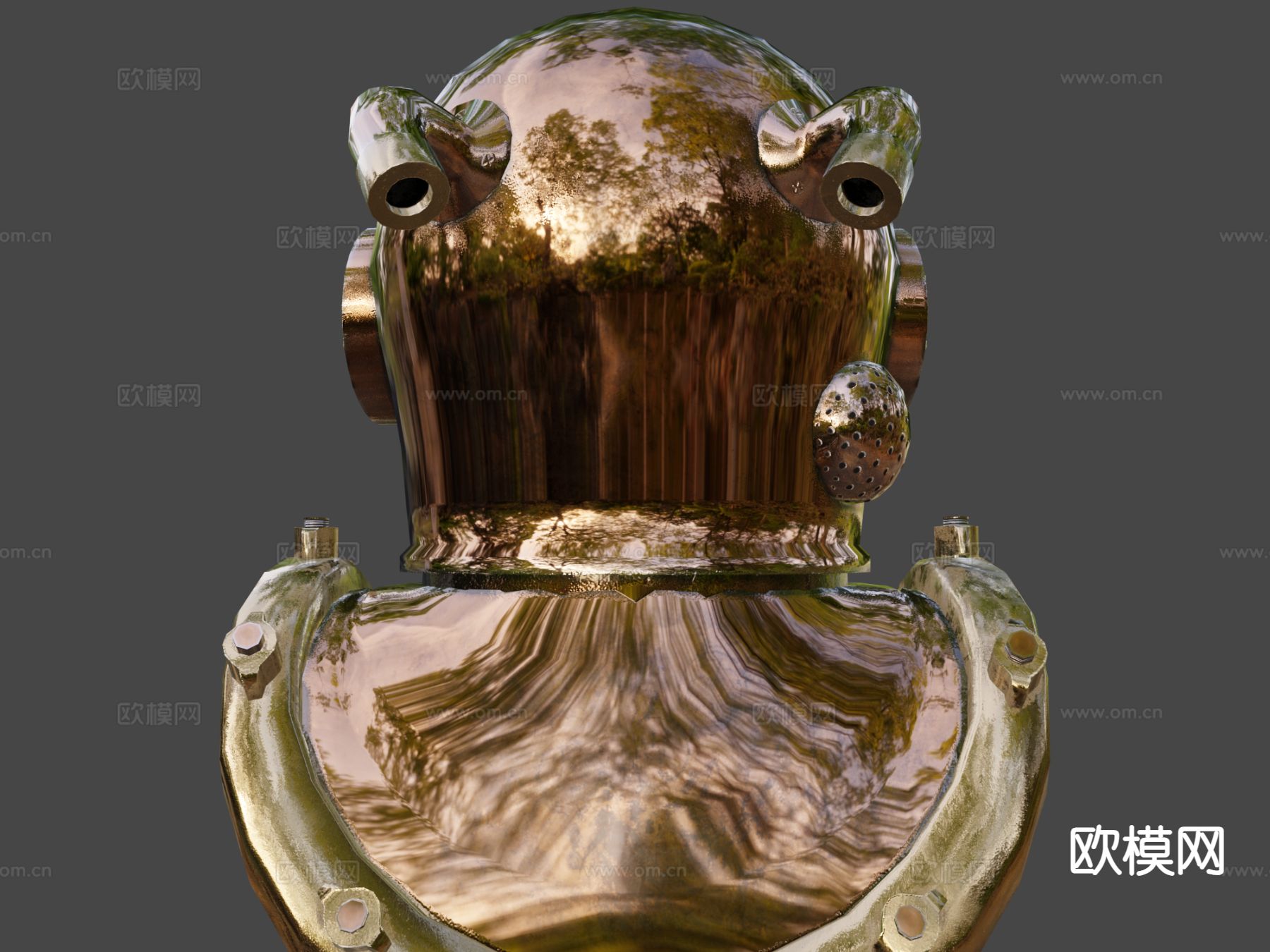 旧潜水头盔su模型下载（渲染图7）