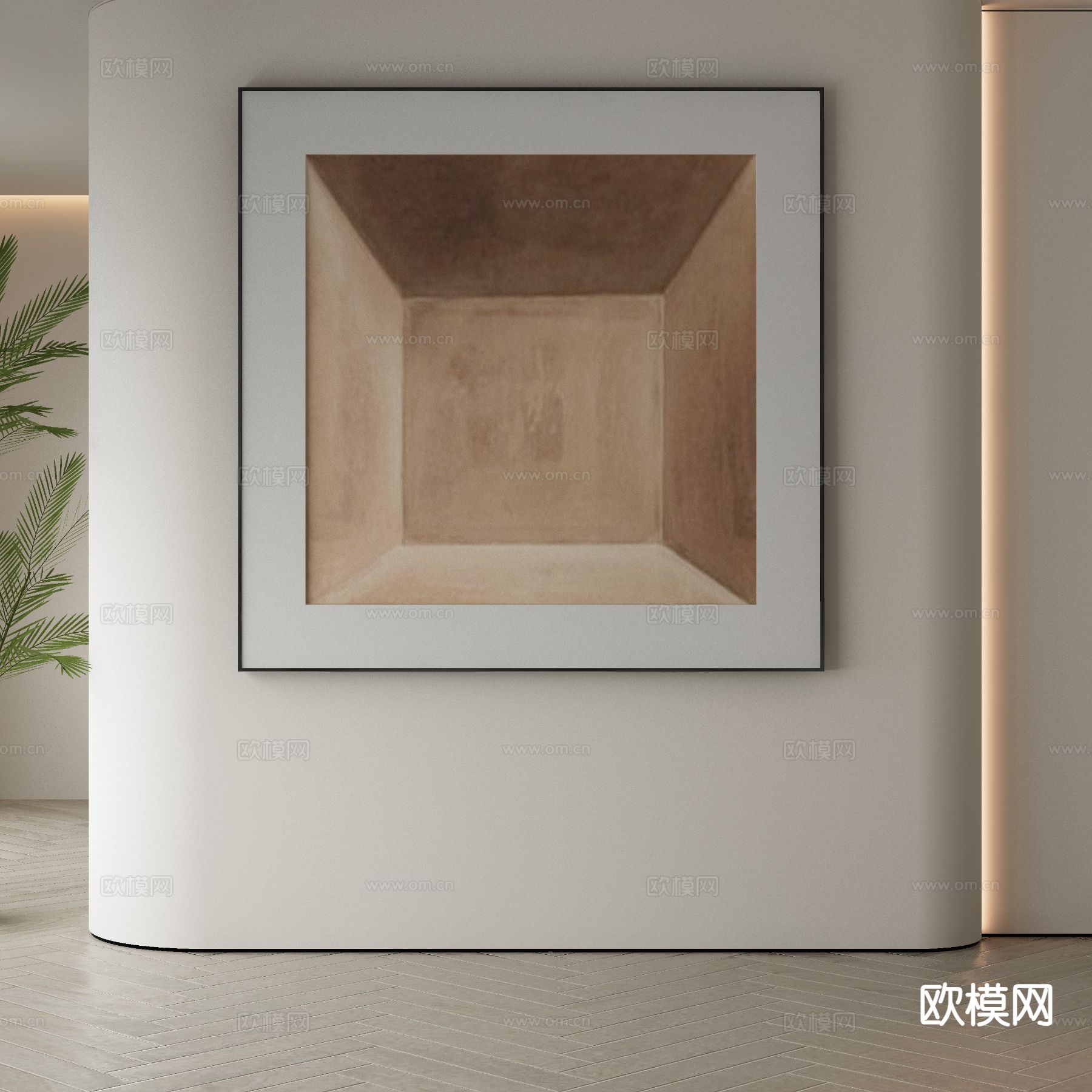 现代装饰画 抽象画 简约挂画3d模型