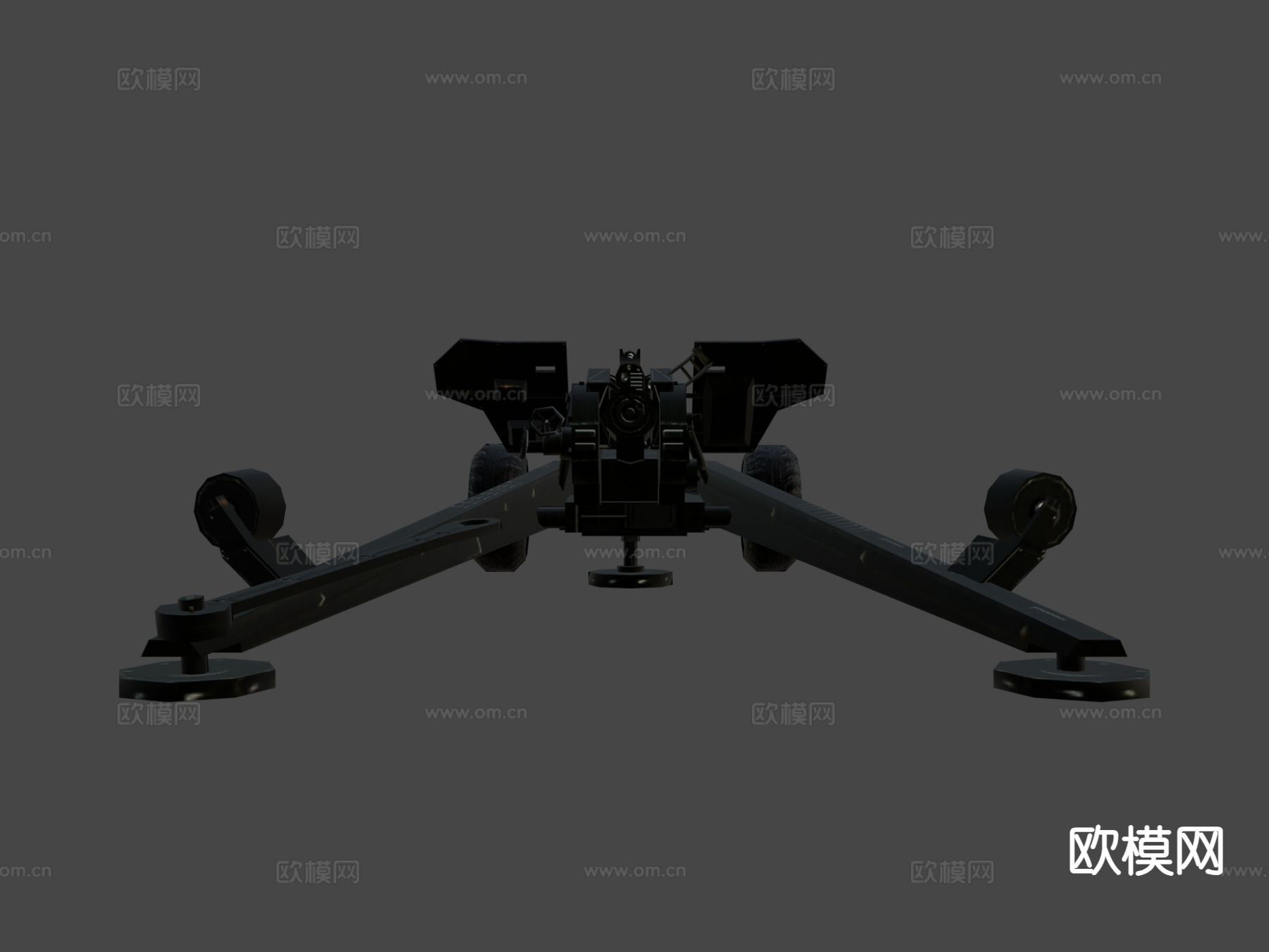 毫米榴弹炮su模型下载（渲染图4）