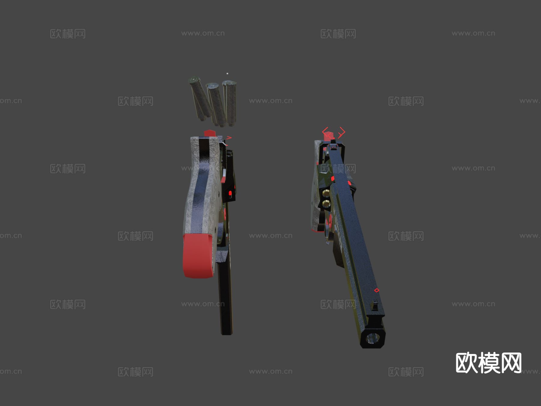 M9左轮手枪su模型下载（渲染图8）