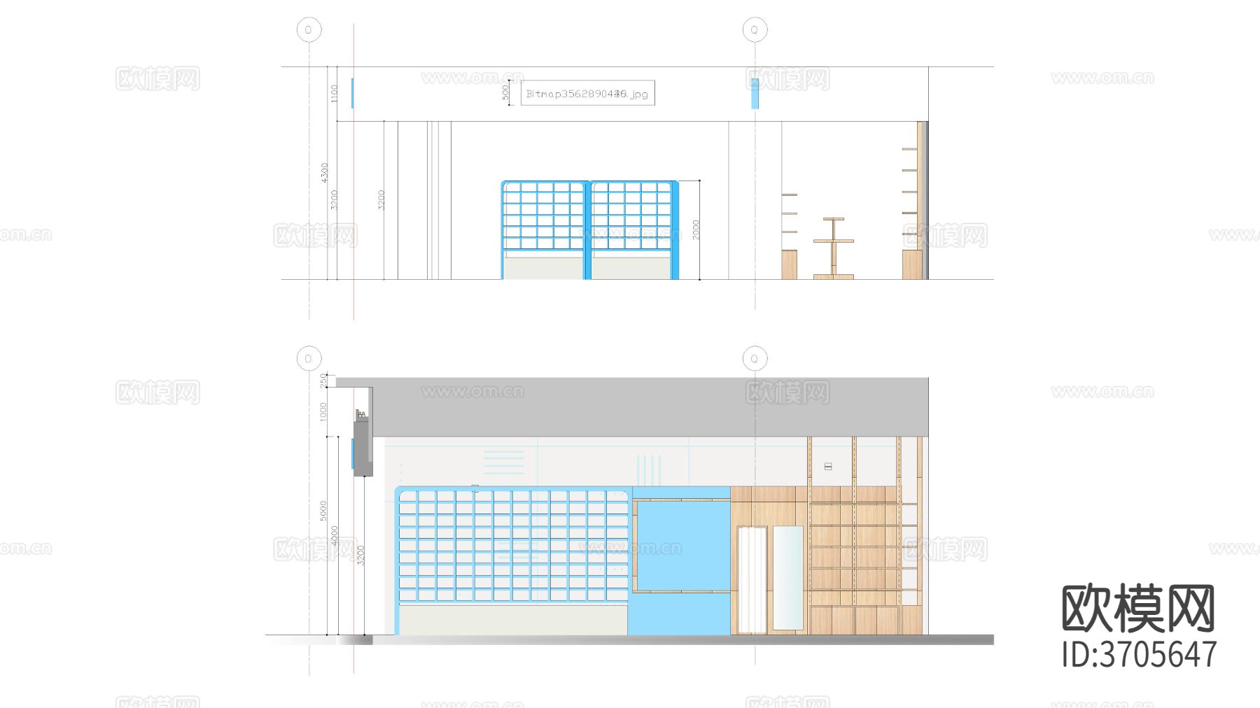 鞋店图纸 商店cad图纸