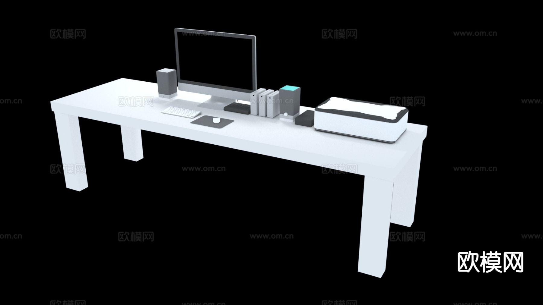 电脑 办公用品su模型