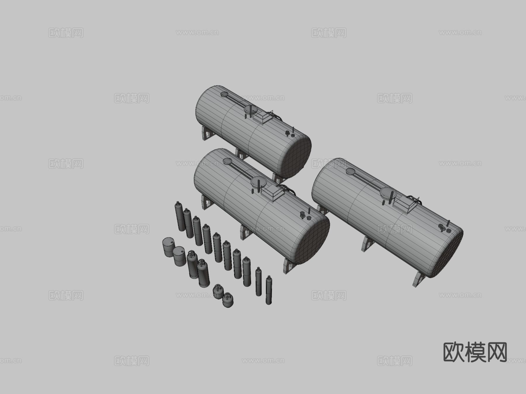 工业储罐 汽油罐su模型