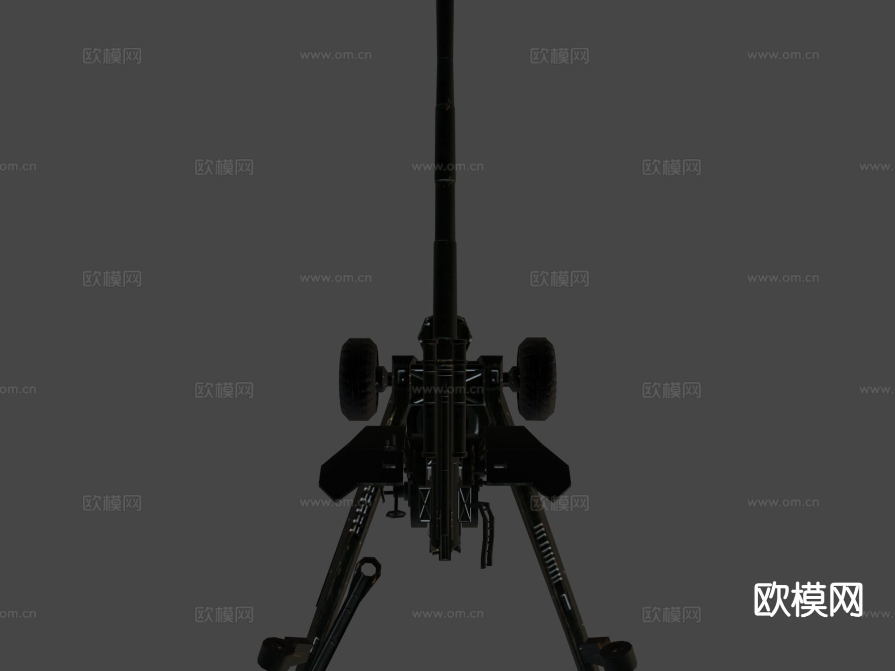 毫米榴弹炮su模型下载（渲染图1）