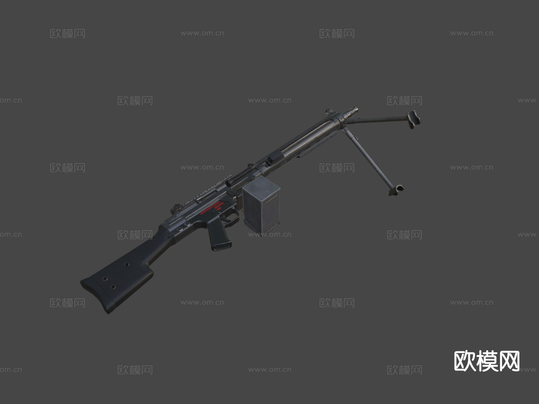 HK23e轻机枪 枪支 枪械su模型下载（渲染图5）