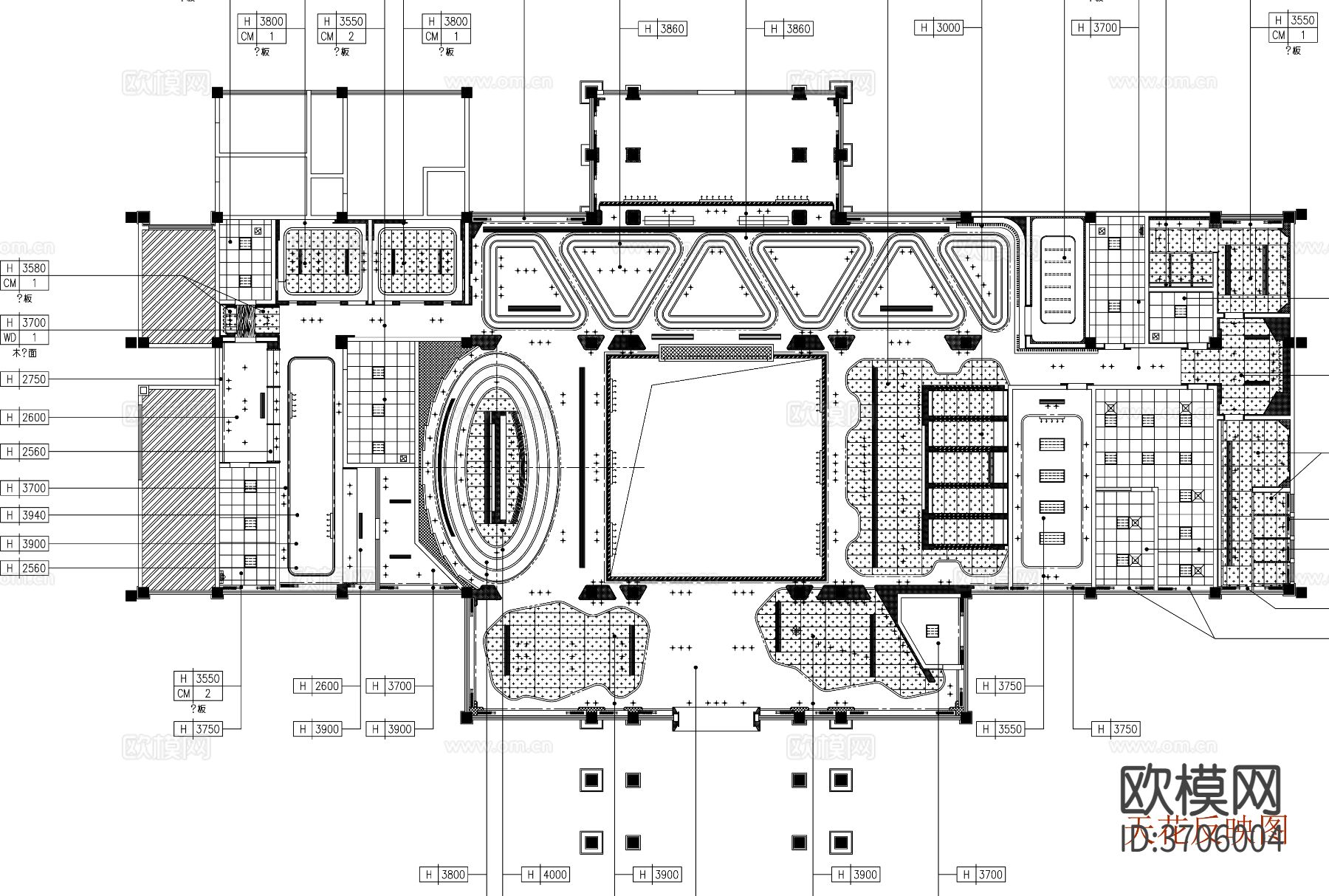 办公室cad平面图下载（渲染图3）