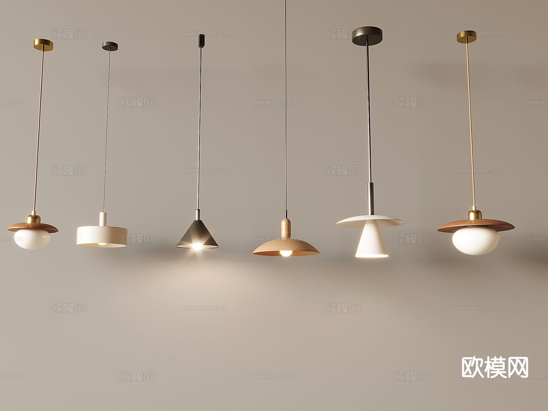 奶油风吊灯 小吊灯3d模型下载