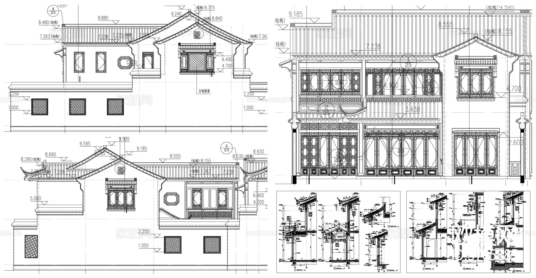 中式古建cad图库