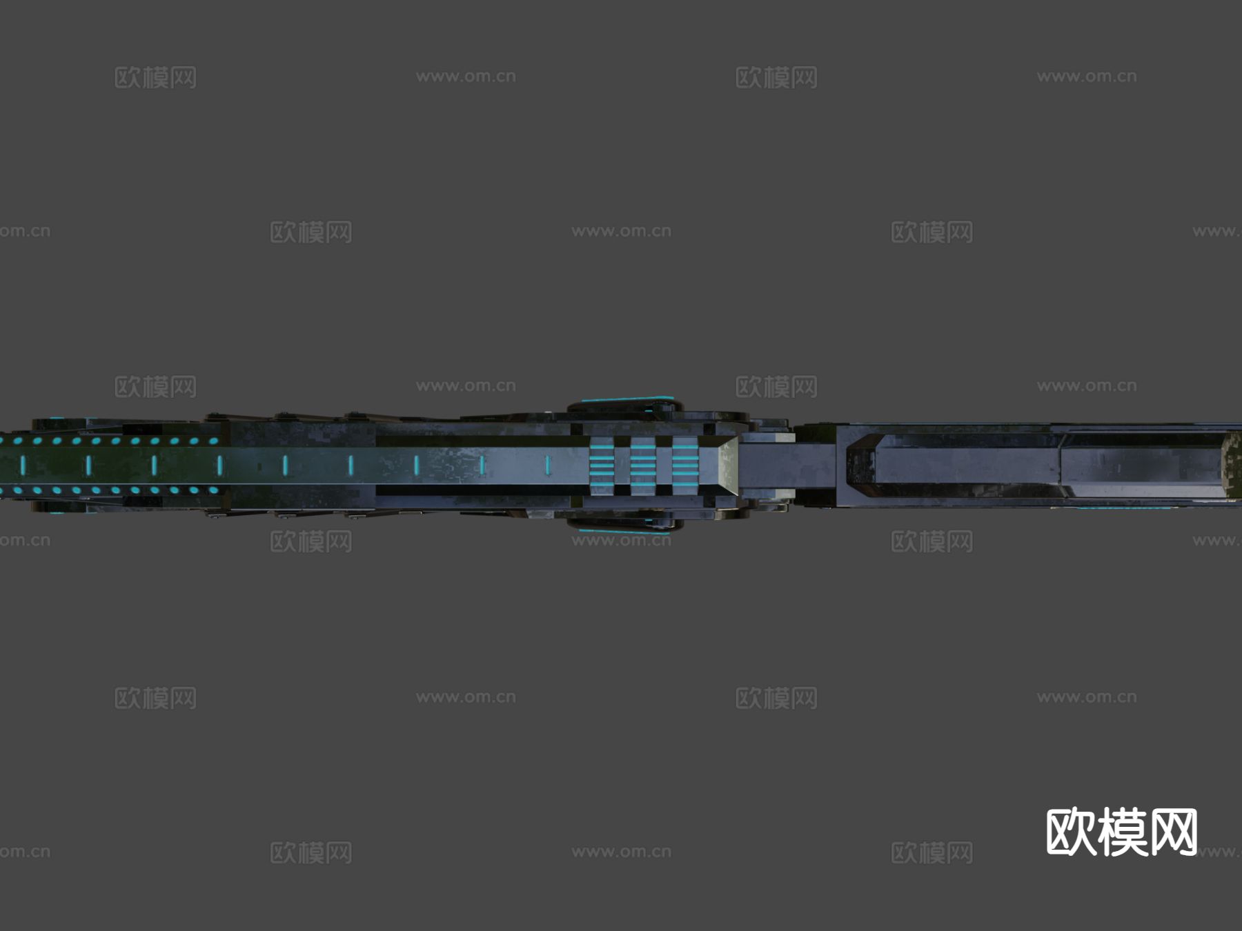 科幻手枪 枪支 枪械su模型下载（渲染图4）