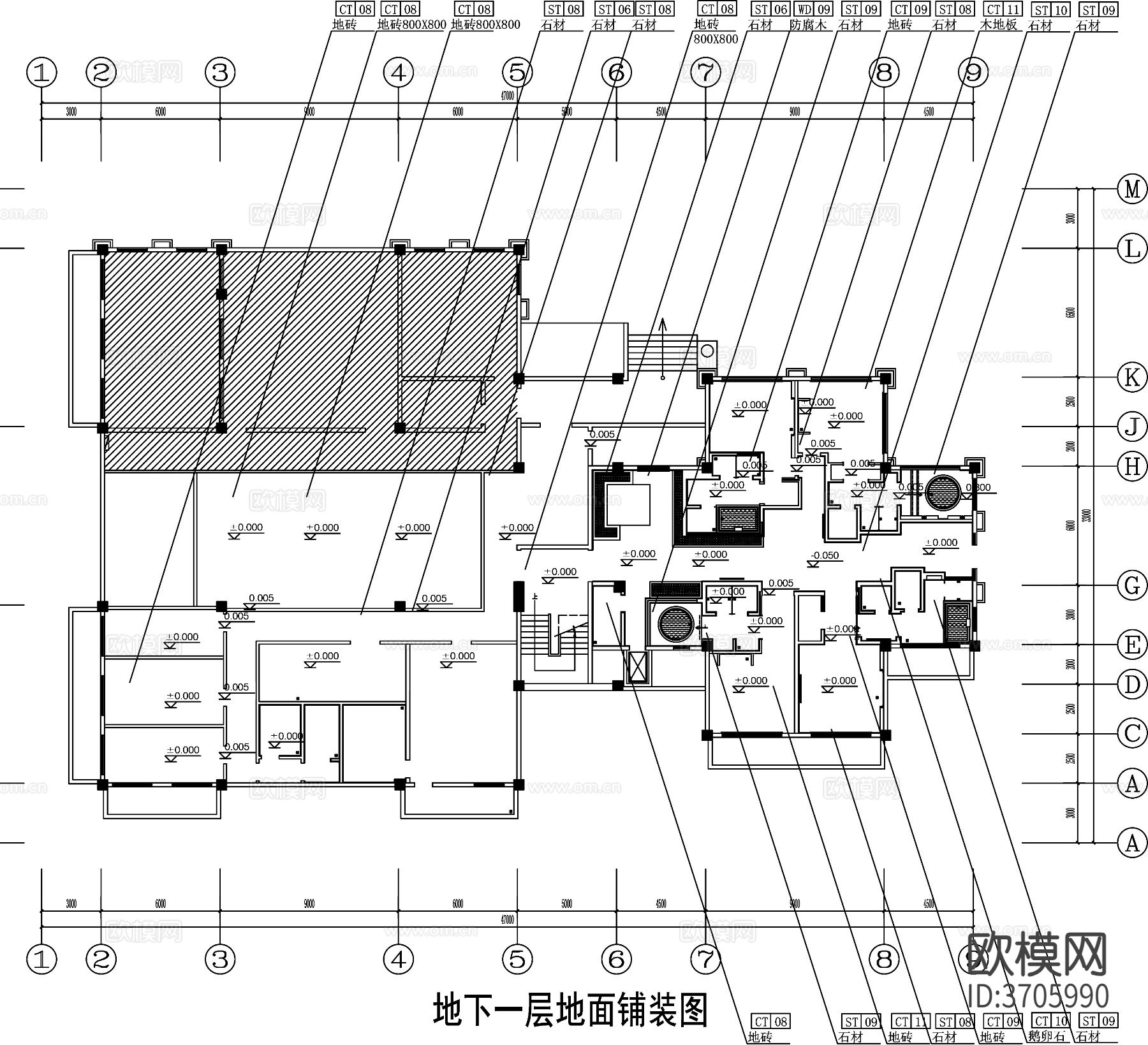 spa会所cad平面图