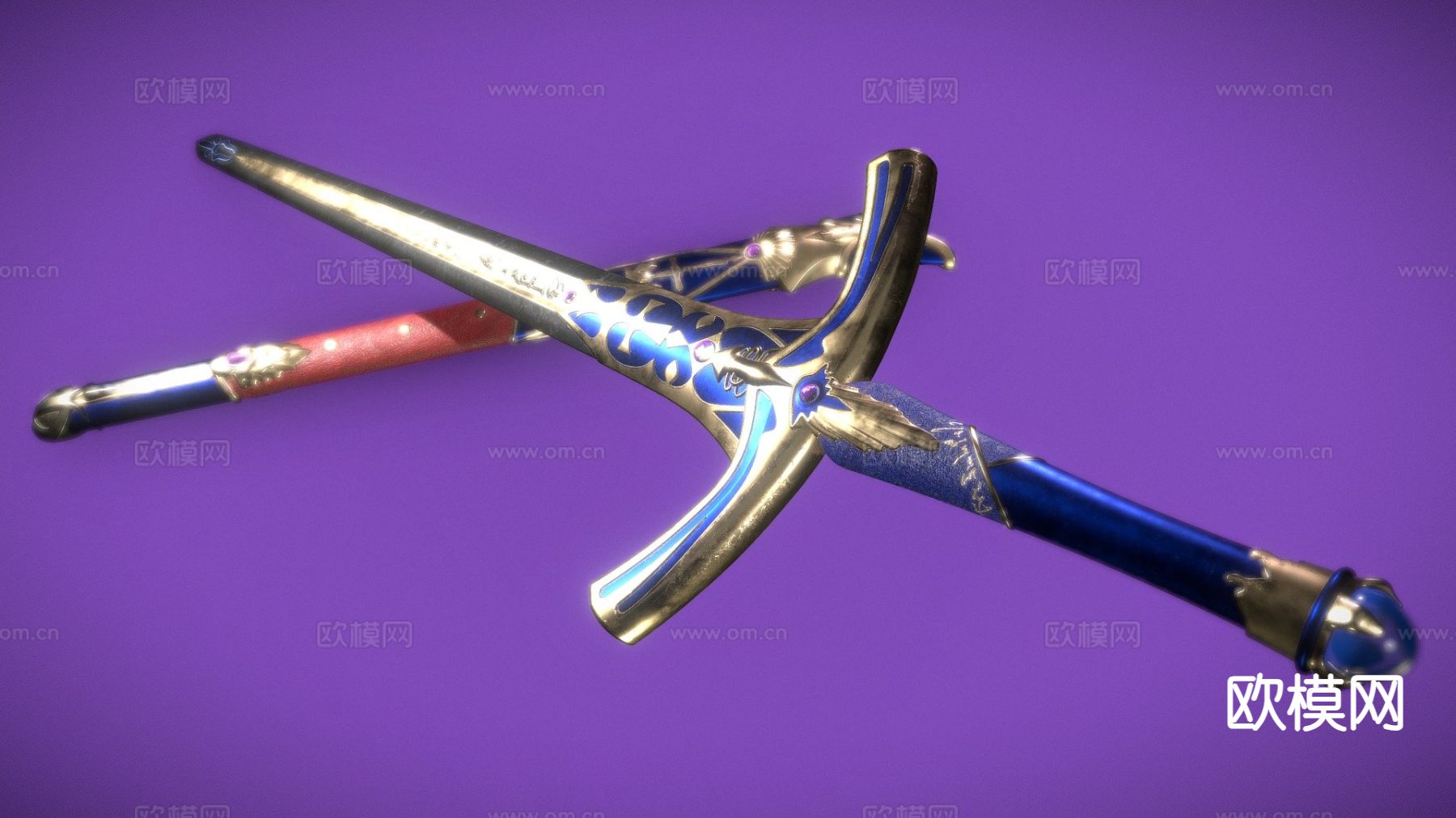石中剑su模型下载（渲染图2）