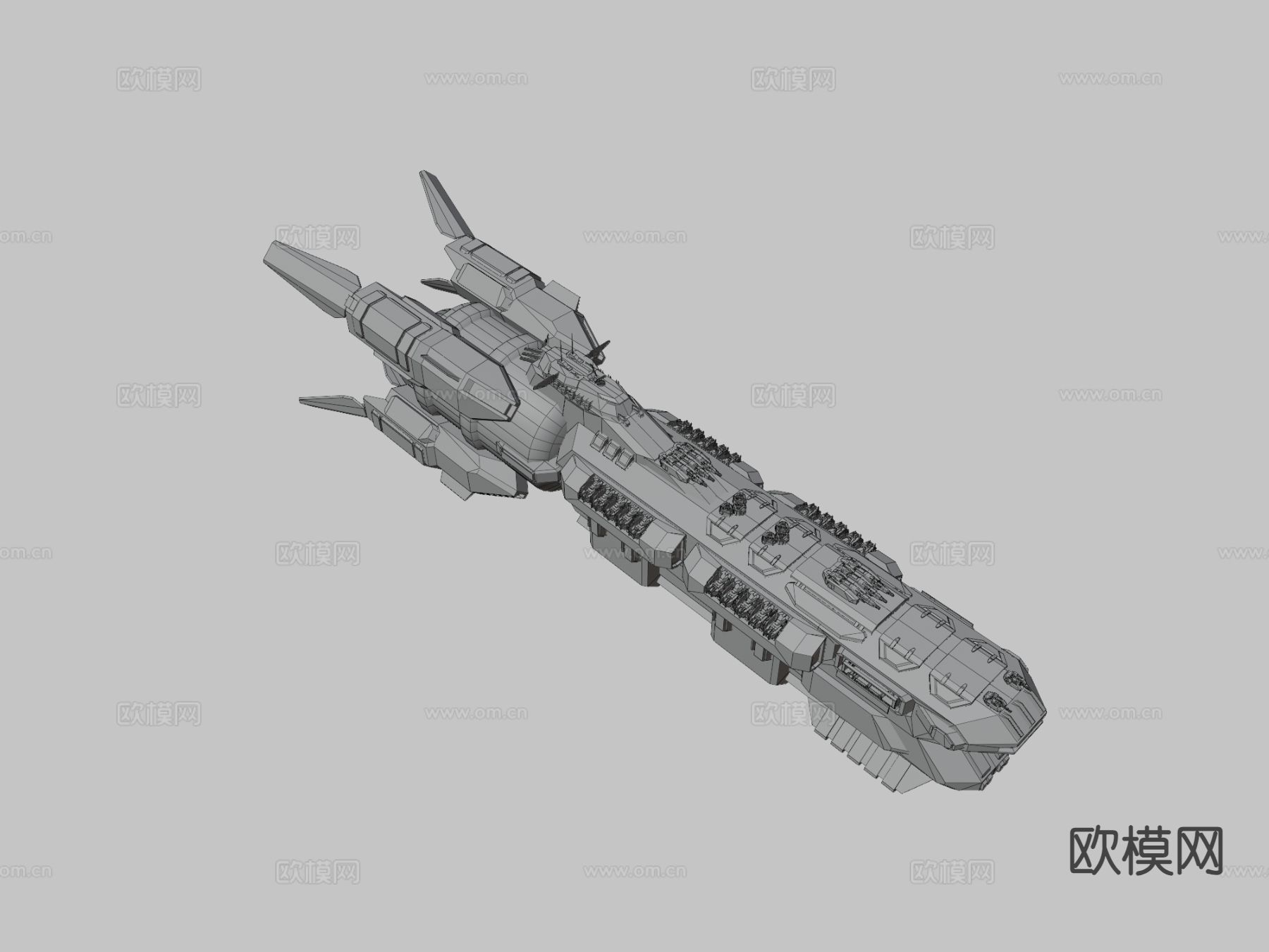 科幻巡洋舰 宇宙飞船su模型