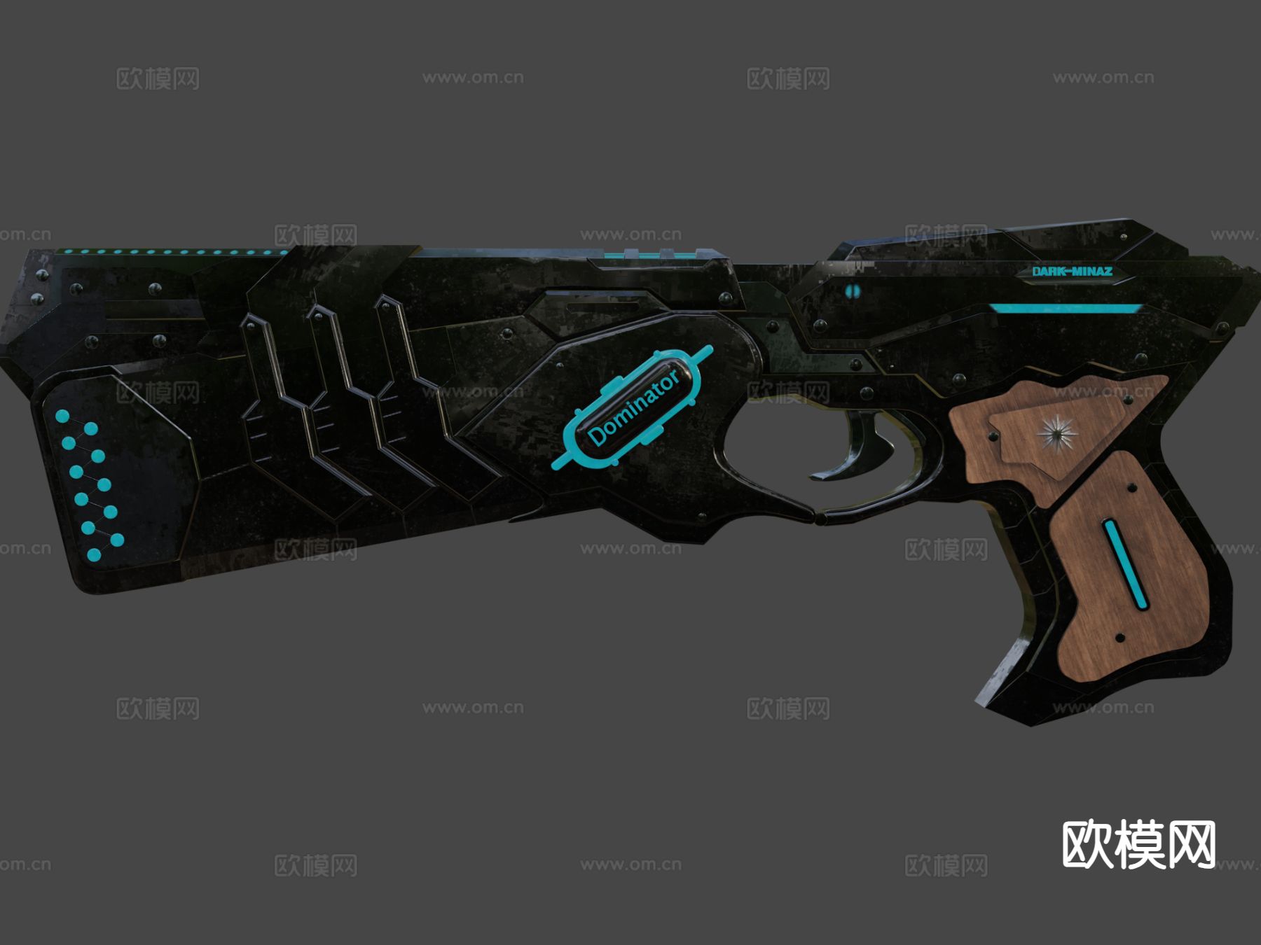 科幻手枪 枪支 枪械su模型下载（渲染图8）