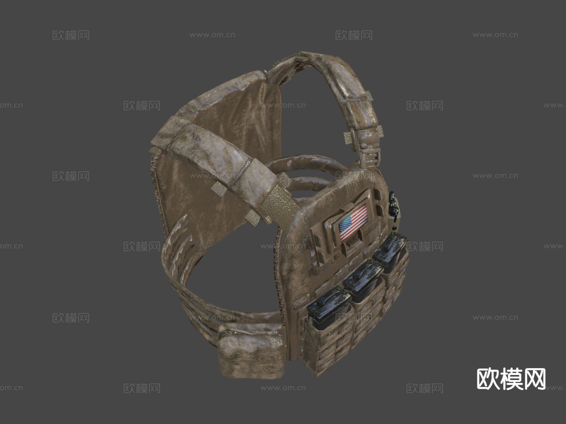 反恐甲 防弹背心su模型下载（渲染图6）