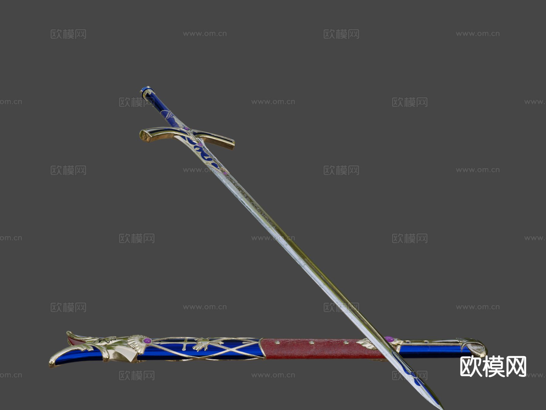 石中剑su模型下载（渲染图7）