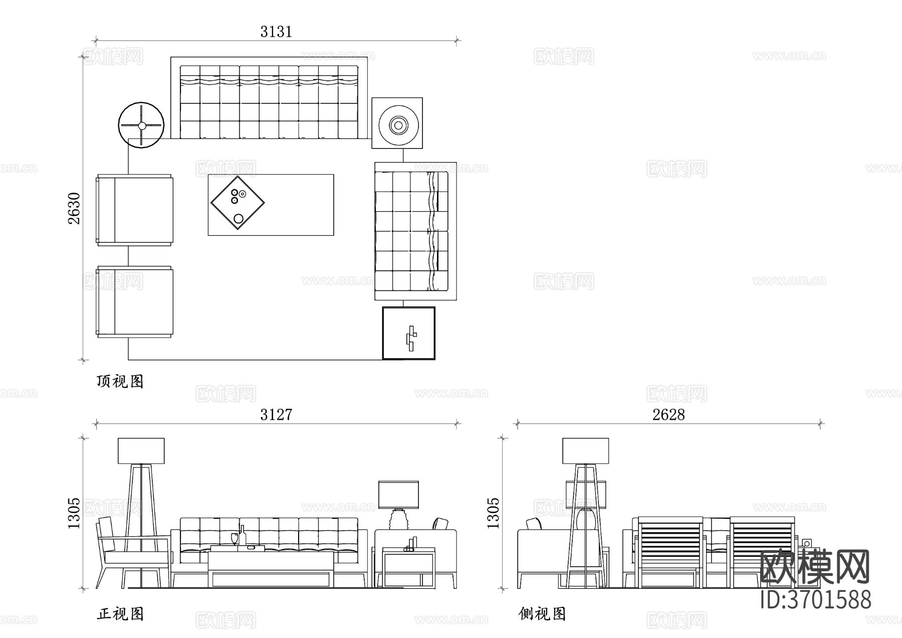 客厅沙发设计 客厅沙发风格 客厅沙发材质 客厅沙发尺寸 客厅cad大样图