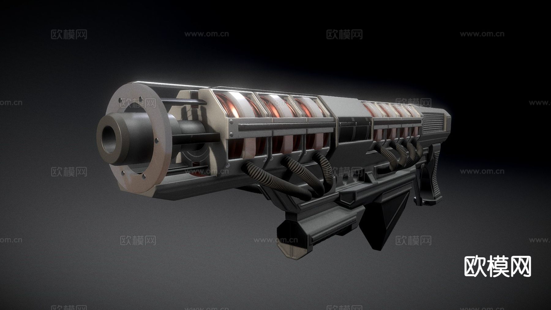 高轨道炮su模型下载（渲染图2）
