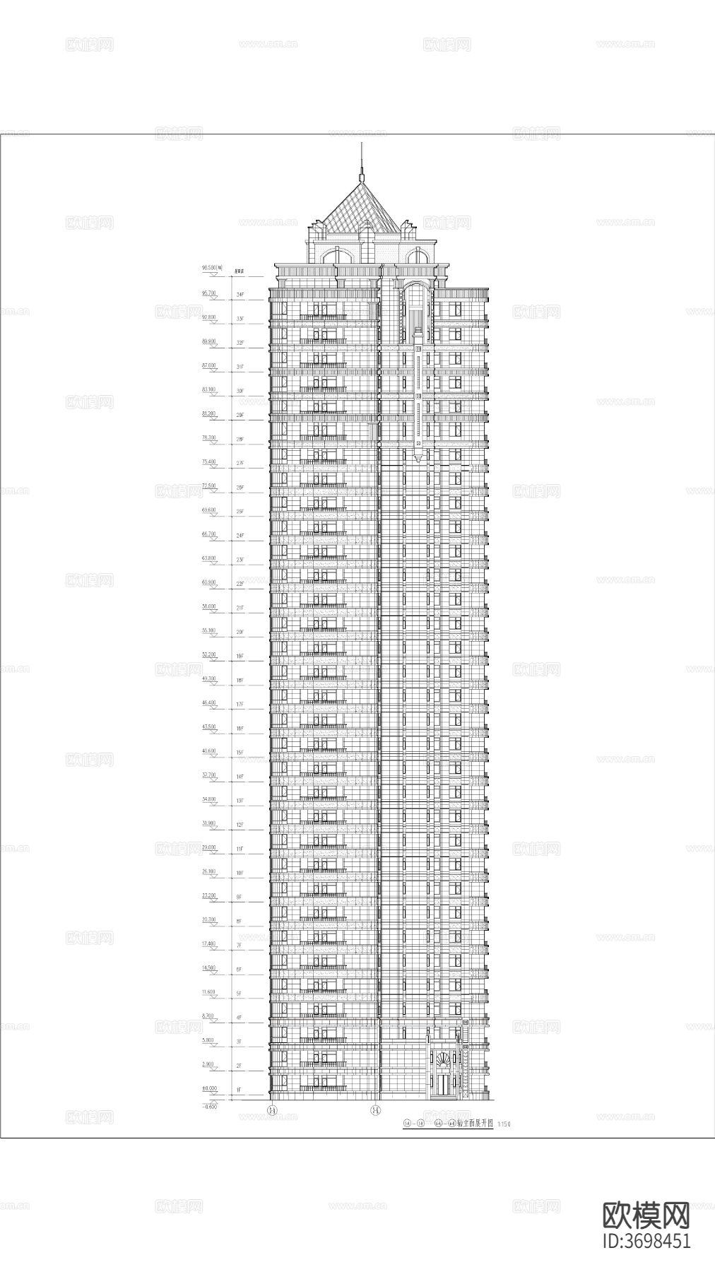 高层建筑住宅cad施工图