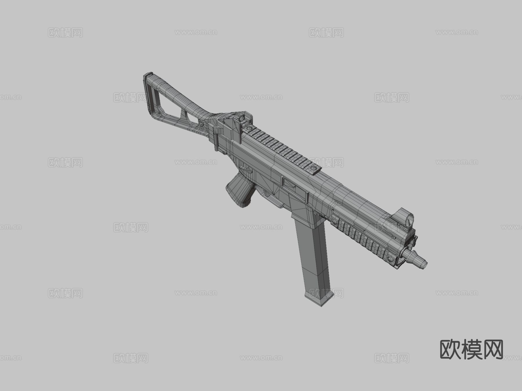 冲锋枪 枪支su模型下载（渲染图7）