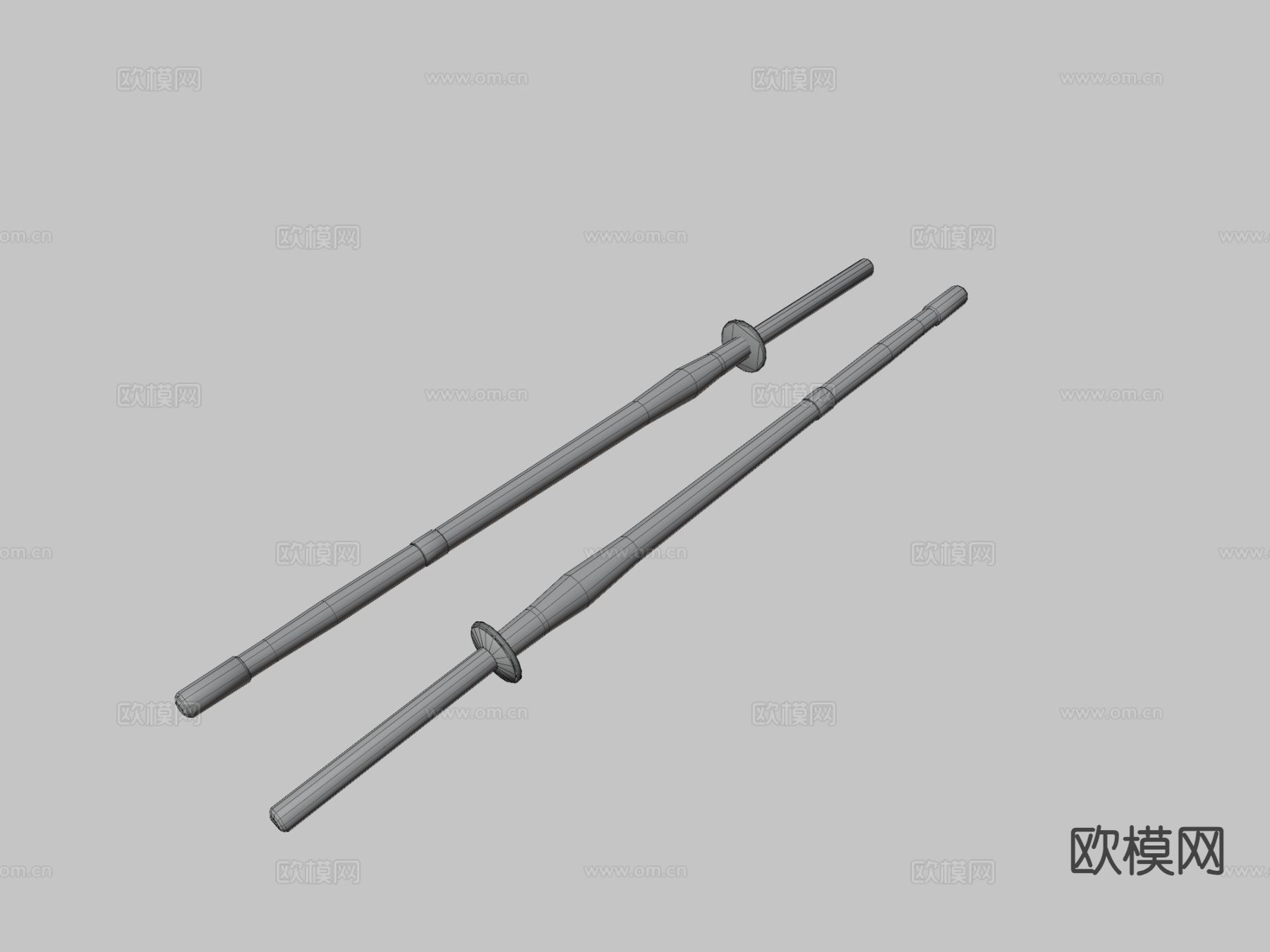 竹剑su模型下载（渲染图1）