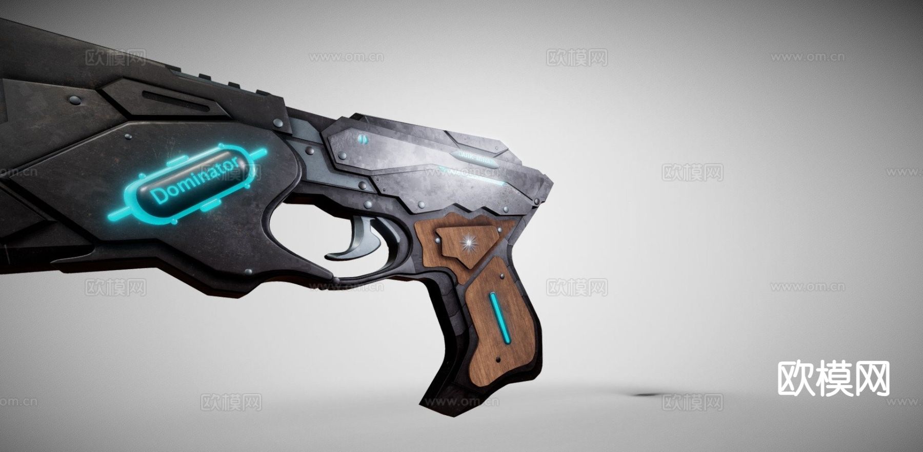 科幻手枪 枪支 枪械su模型下载（渲染图5）