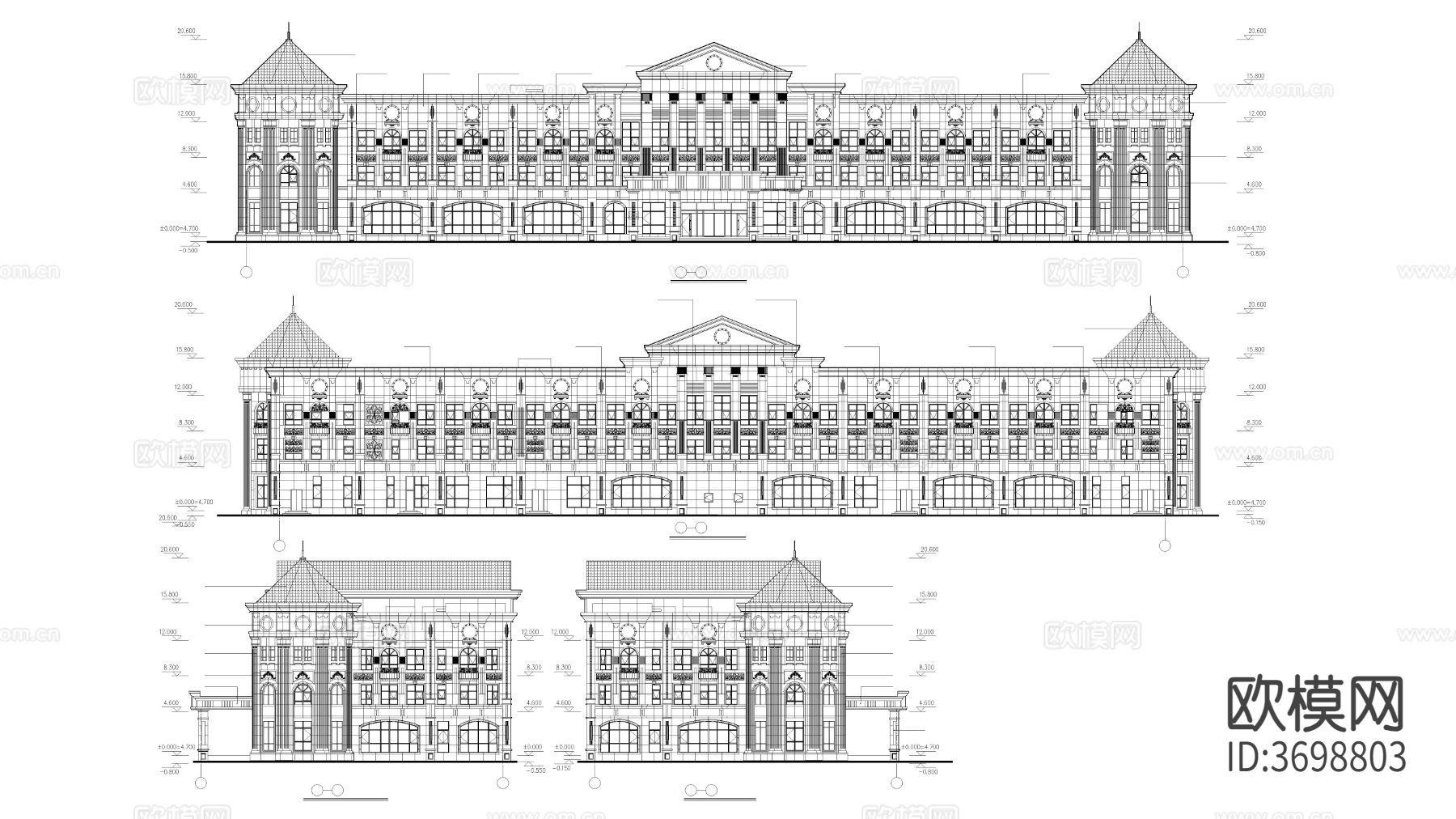 住宅公建楼 建筑楼cad施工图